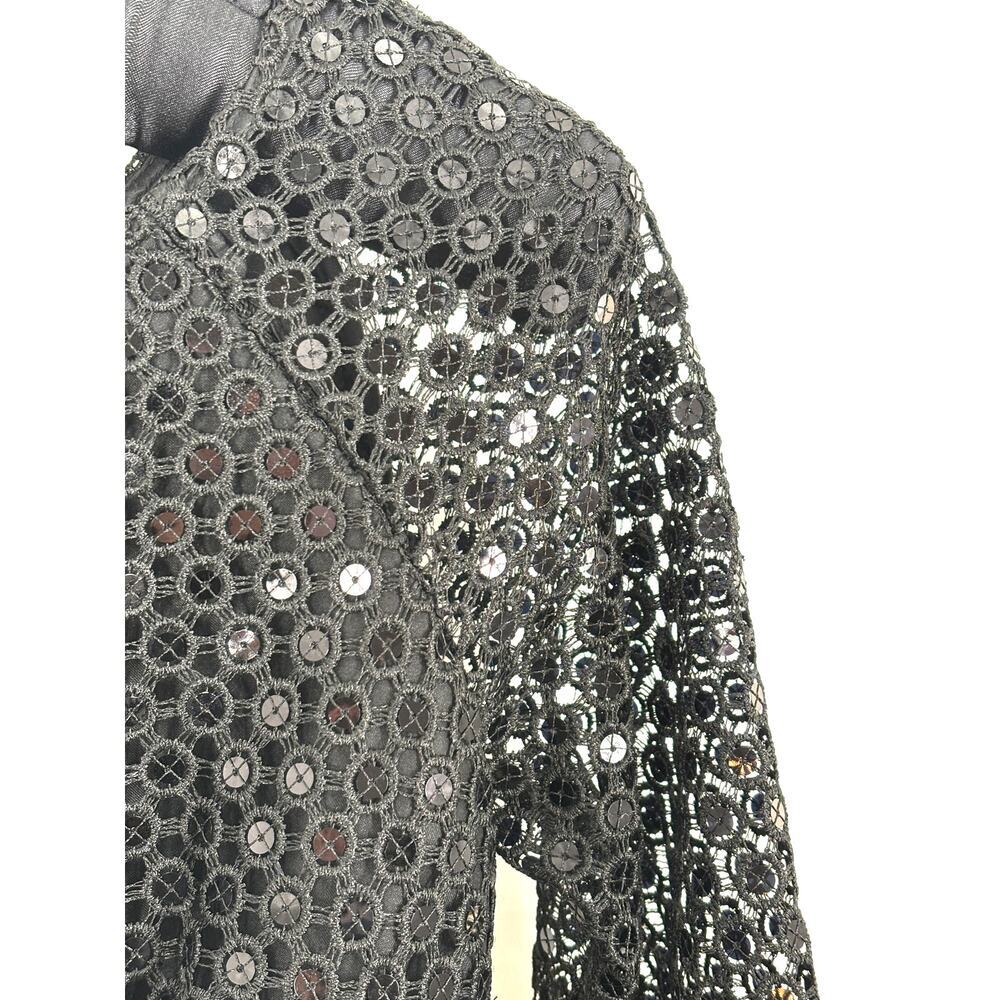 NWOT Designer Lily Pulitzer Black Sequin Aaliyah Dress Size 4 - Picture 12 of 16